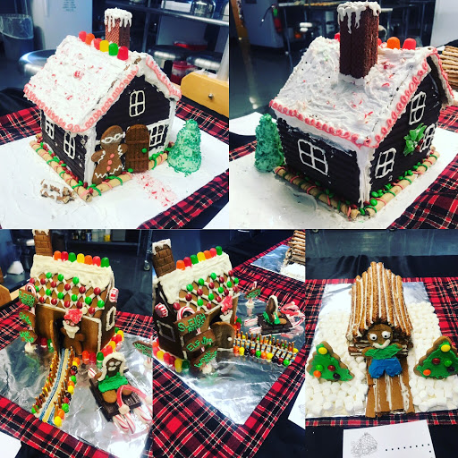 Vanessa Inmans Candy House (top photos) won the Gingerbread House contest held in Mrs. Petrowske Culinary Arts class.