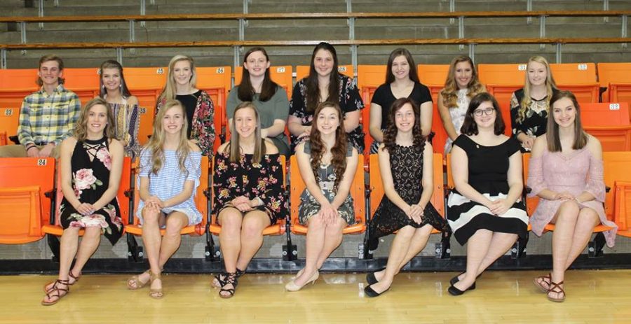 New+members+of+the+Chester+High+School+National+Honor+Society+were+inducted+March+24.+In+the+front+%28from+left%29+are+Kennedy+Herrell%2C+Josie+Kattenbraker%2C+Peyton+Clendenin%2C+Alison+Venus%2C+Melody+Colonel%2C+Jaci+South+and+Brianna+Surman.+In+the+back+row+%28from+left%29+are+Nathan+Heffernan%2C+Lauren+Leathers%2C+Avery+Runge%2C+Lily+Koch%2C+Lydia+Heck%2C+Alana+Meyer%2C+Ryn+Petrowske+and+Cara+Childs.