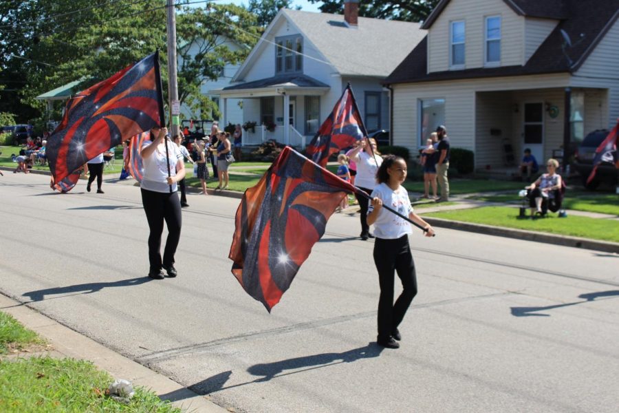 The+CHS+Flag+Team+joined+the+band+at+the+Popeye+Picnic+in+2019.