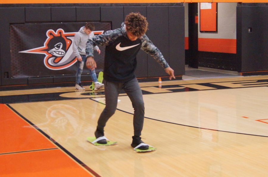 Marisellis Malone competes during the Red Ribbon Week games.