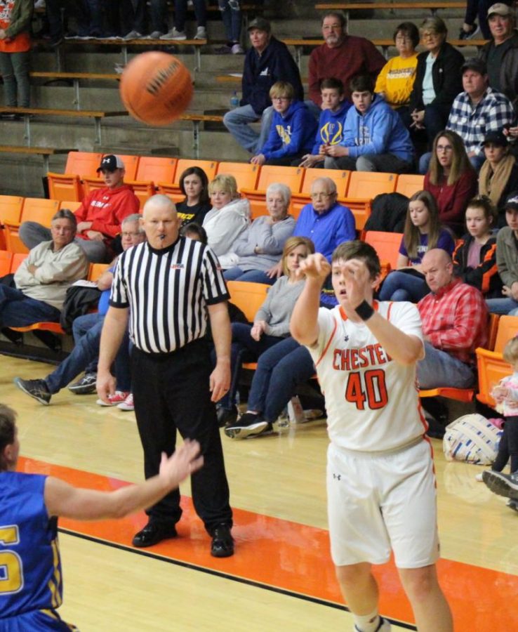 Chett Andrews hit two three-pointers against Trico.