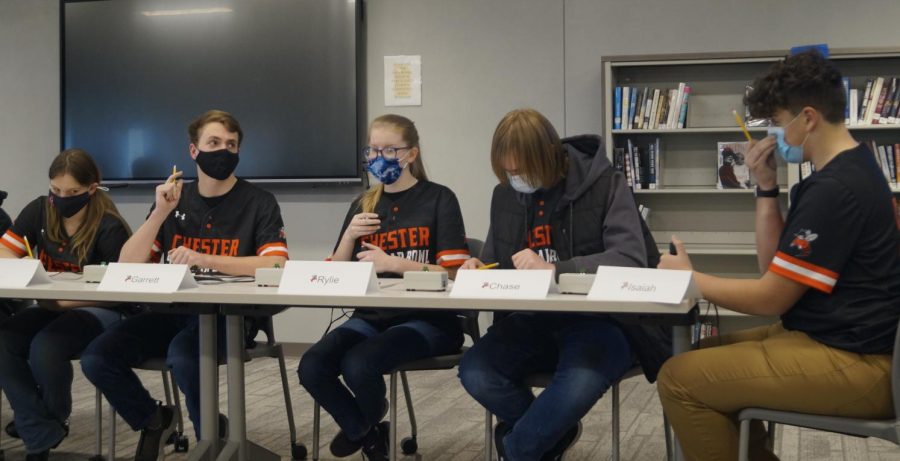 The Scholar Bowl team competed in a match against Central on Jan. 26.