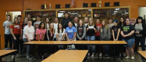 The National Honor Society made a donation to the Humane Society of Southern Illinois.