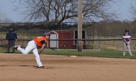 Matt James pictured last year throwing a one-hit shutout against Carlyle.