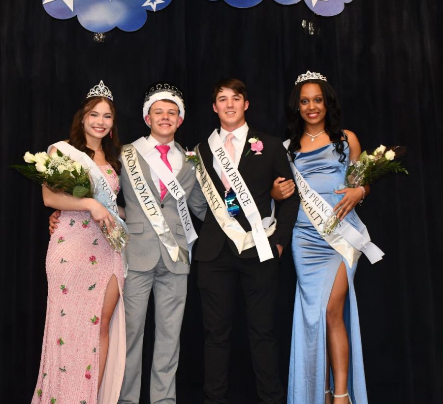 Prom royalty for Chester High School were Queen Alex Hennrich, King Jacob Cowell, Prince Koby Jany and Princess Maleia Absher.
