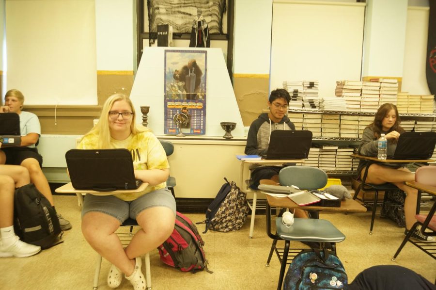 Students at CHS were issued chromebooks this year.