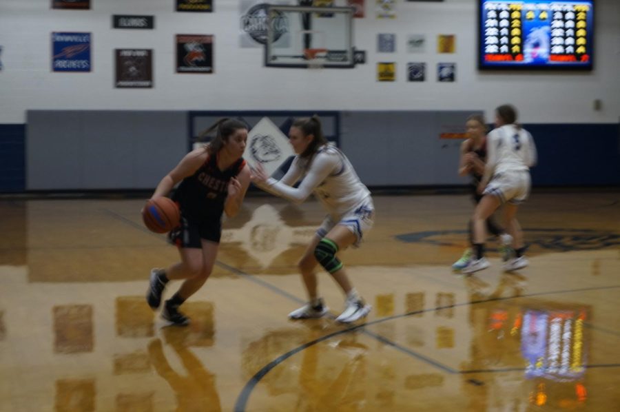Camrynn Howie drives to the basket against Sparta.