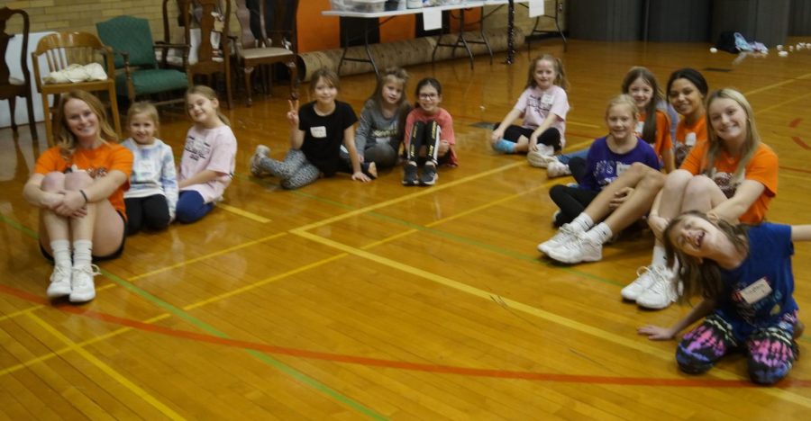 CHS cheerleaders have been holding a cheer camp for grade school students.