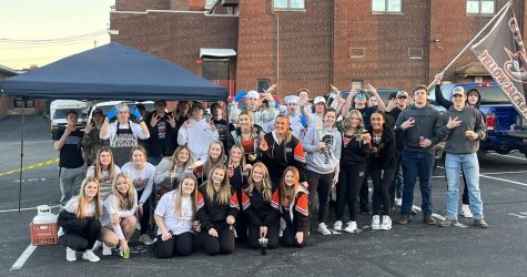 Hive members held a tailgate party before the Chester-Sparta basketball game.