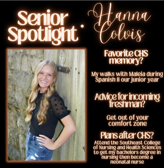 Senior Spotlight - Hanna Colvis