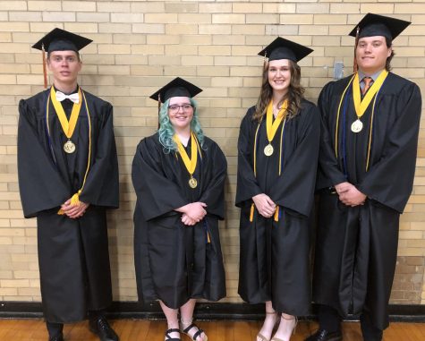 Jacob Handel, Chelsea August and Briley Miles were co-valedictorians and Trace Fricke salutatorian.