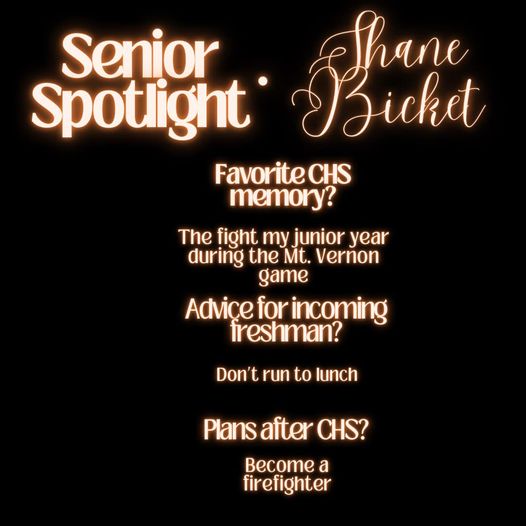 Senior Spotlight -- Shane Bicket
