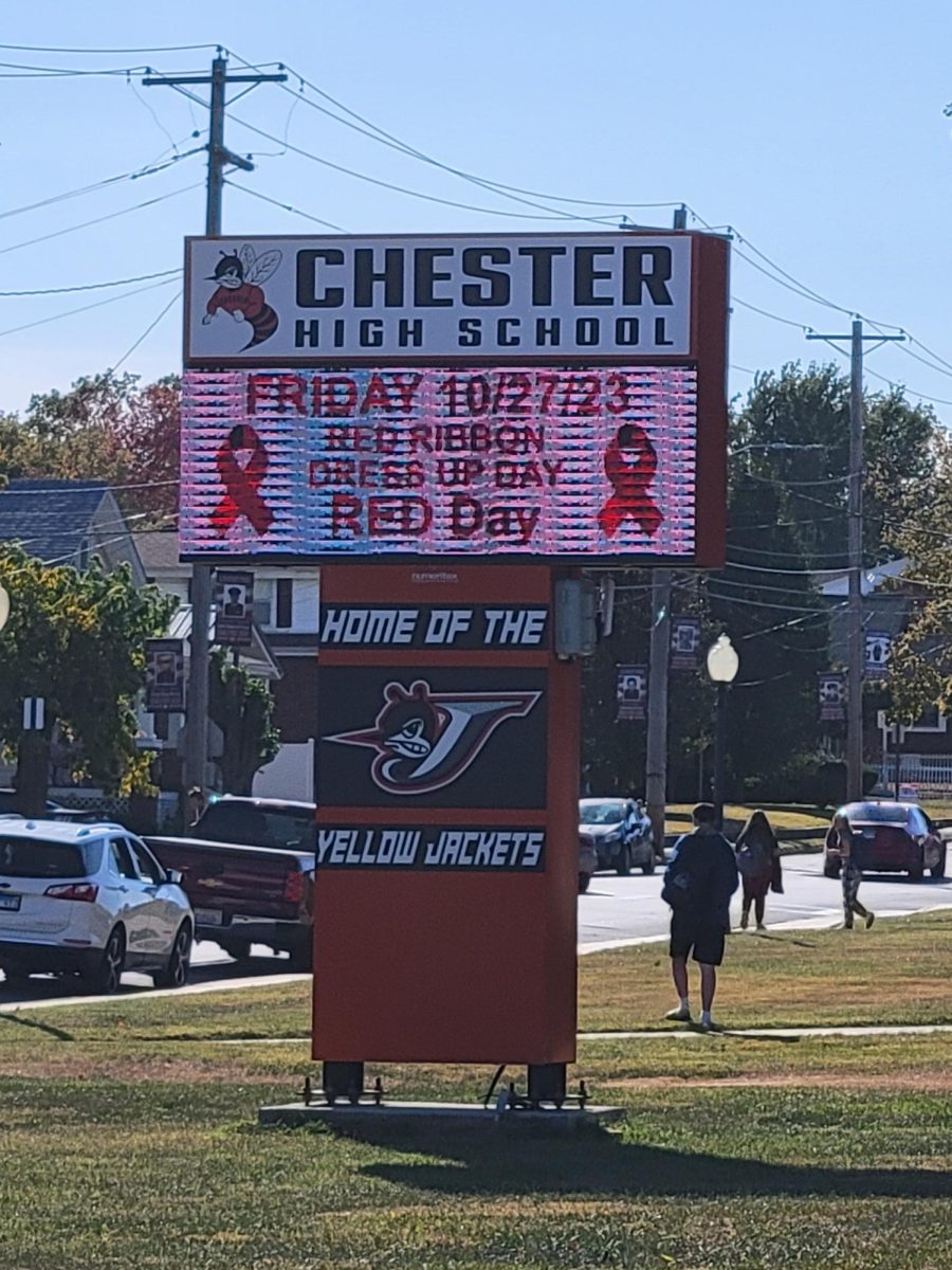 Sign in front of CHS