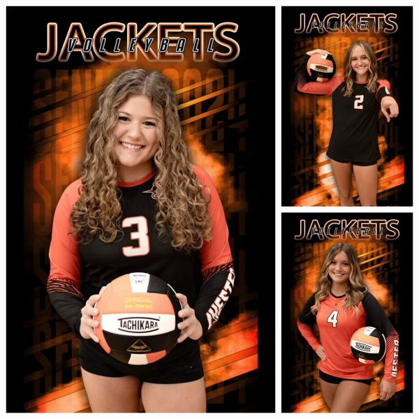 Three Senior Volleyball Player who made All Conference Team