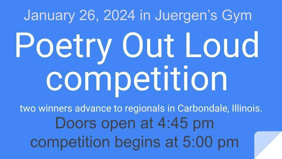 Poetry Out Loud contest