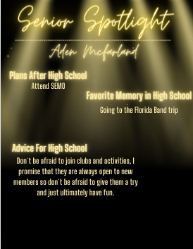 Senior Spotlight - Aden Mcfarland
