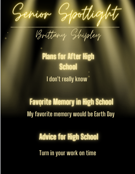 Senior Spotlight - Brittany Shipley