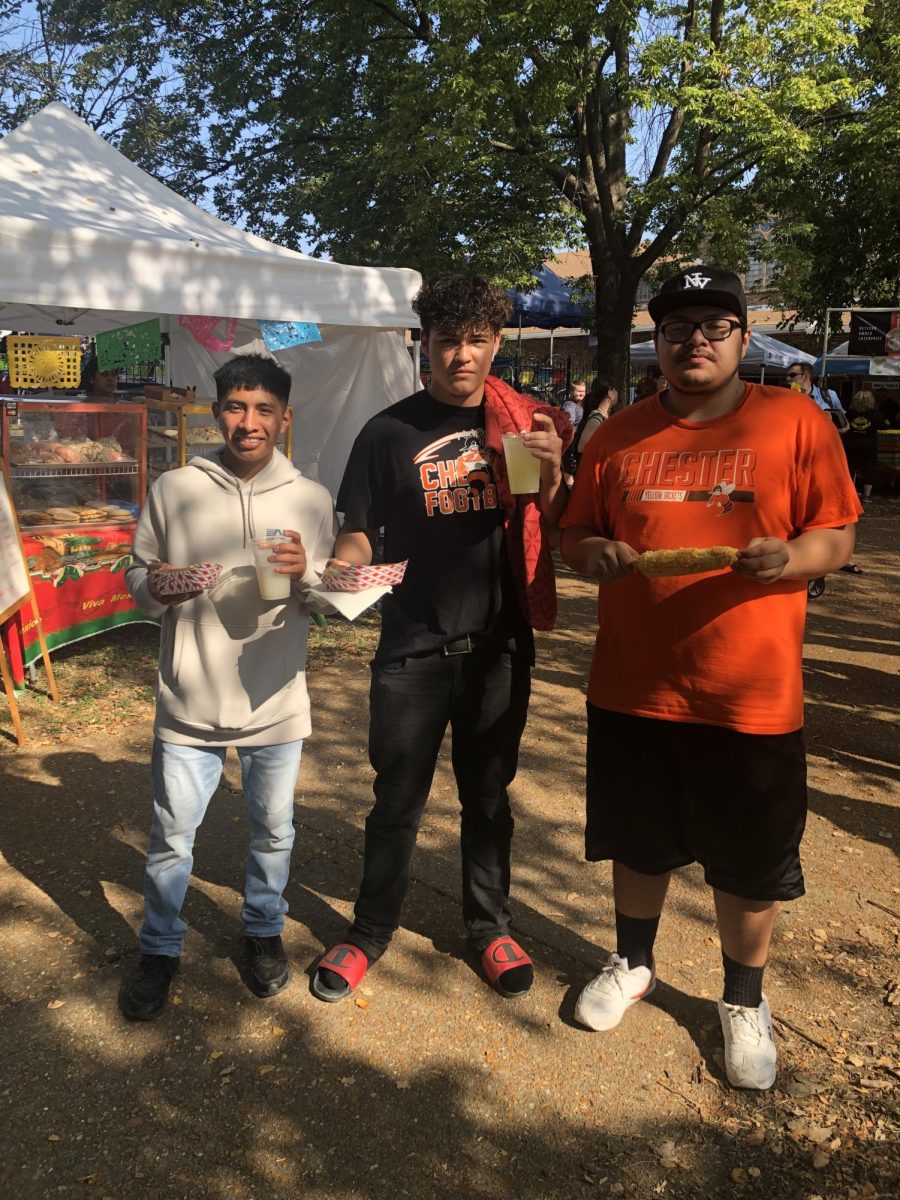 Larry, Franklin, and Denis enjoying the festival