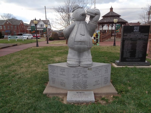 The Wimpy statue, located at the Chester Gazebo Park