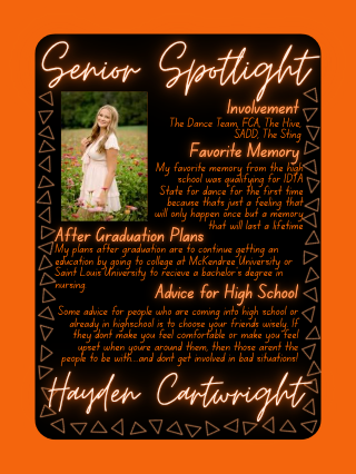Senior Spotlight - Hayden Cartwright