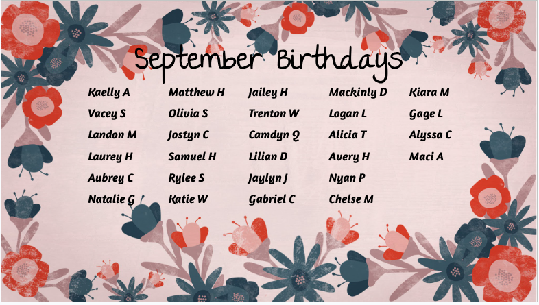 September Birthdays