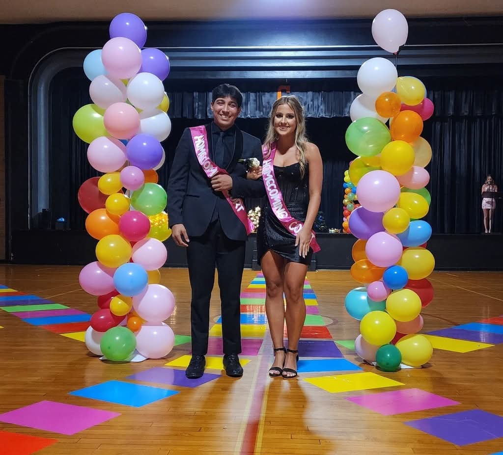 Aleah Eggemeyer with her escort Karim Landeros-Alvarado