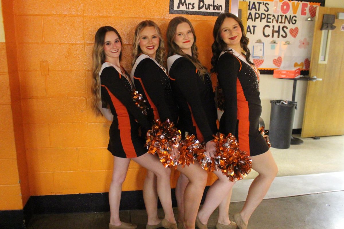 Senior Dance Members Southern LaChance, Annah Ahring, Megan Zimmer, Hayden Cartwright