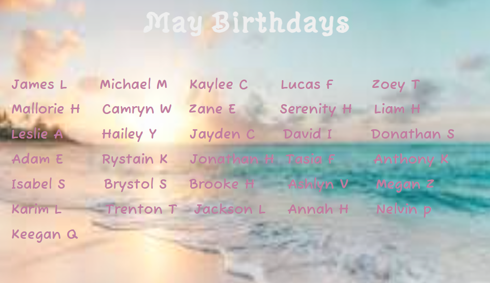 May Birthdays